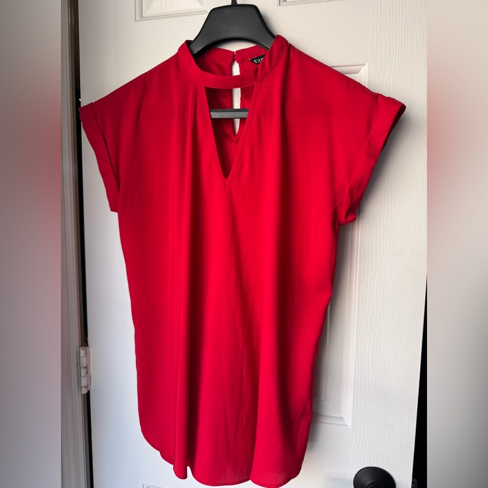 Express Vibrant Red Blouse